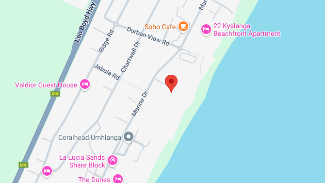 Map of our Durban office